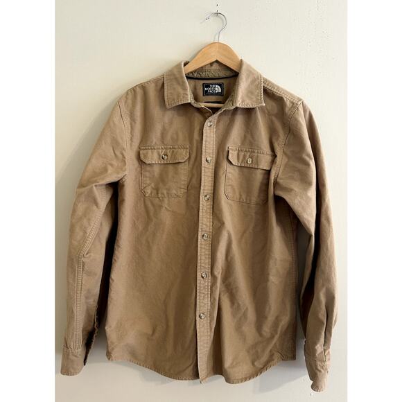 Tan Brown The North Face Chamois Button-up Shirt Western Outdoors Men's Medium - Picture 1 of 8